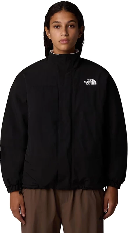 The North Face Women's Yumiori Reversible Jacket, Tnf Black/White Dune, L
