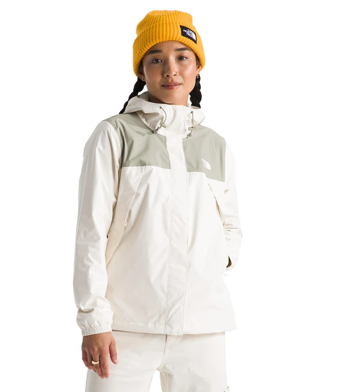 The North Face Women's Antora Jacket, White Dune/Clay Grey, XS