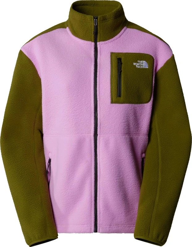 The North Face Women's Yumiori Full Zip Fleece jacket, Dragonfruit/Forest Oliv, S