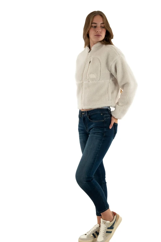 The North Face Women's Extreme Pile Fz 2 Fleece Jacket, White Dune, L