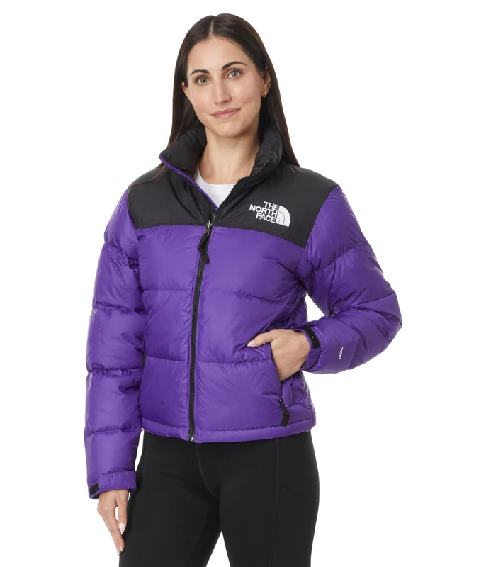 The North Face Women's 1996 Retro Nuptse Down Jacket, Peak Purple/Tnf Black, XXL