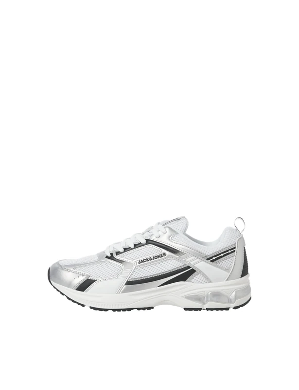 JACK & JONES Male Trainers, Bright White Detail Black, 7 UK