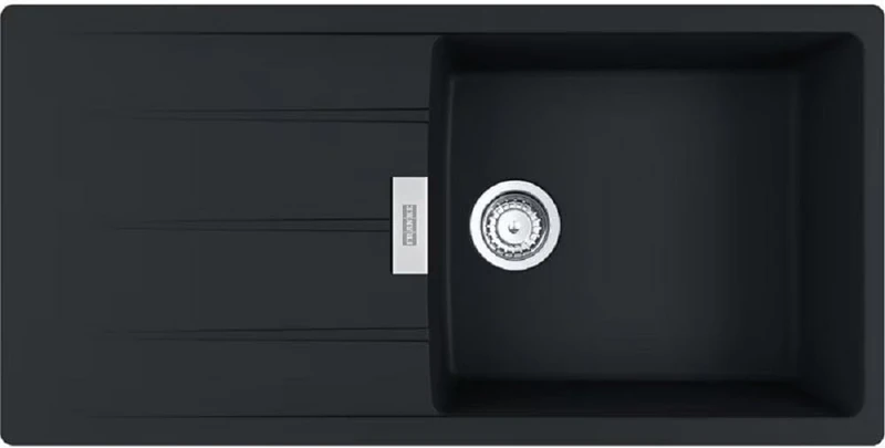 Franke - CNG 611-100 Matte Black Sink 1 Bowl with Drainer