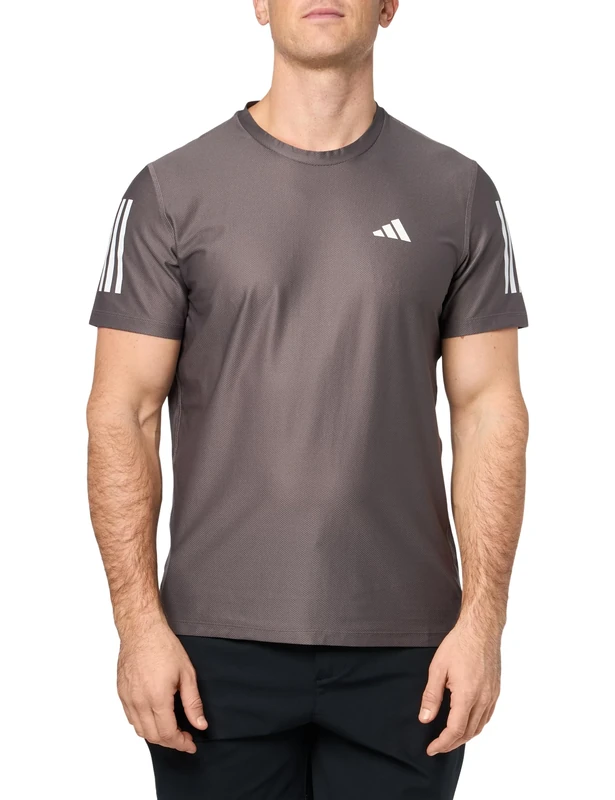 adidas Men's Own The Run T-Shirt, Charcoal, M Tall