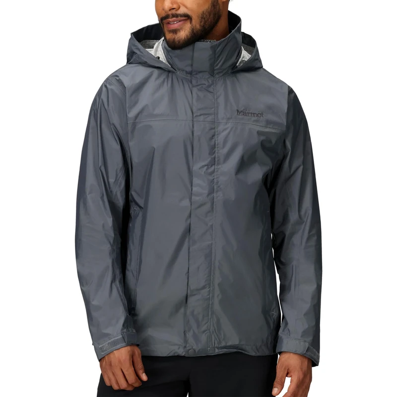 MARMOT Men's Precip Eco Lightweight & Waterproof Rain Jacket, Steel Onyx - Latest Collection, M