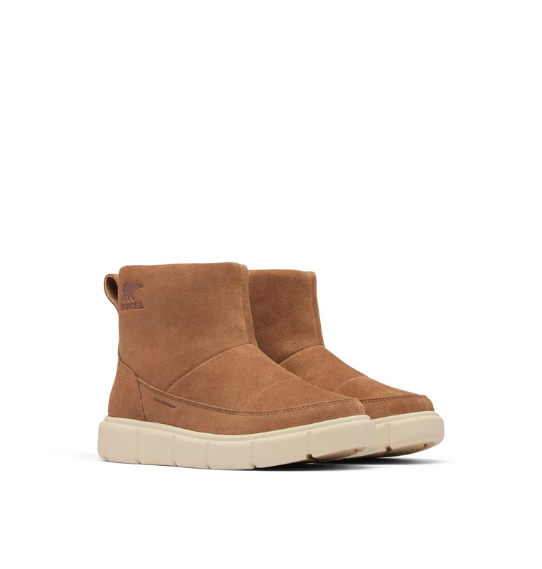 Sorel Womens Explorer 3 Slip-on Wp Fashion Boot, Velvet Tan Chalk, 8.5 UK