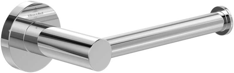 Villeroy & Boch Elements - Tender toilet roll holder without cover,r for wall installation, zinc, round, Chrome