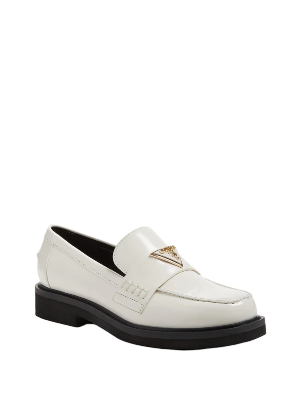 GUESS Women's Shatha Loafer, Ivory, 4.5 UK