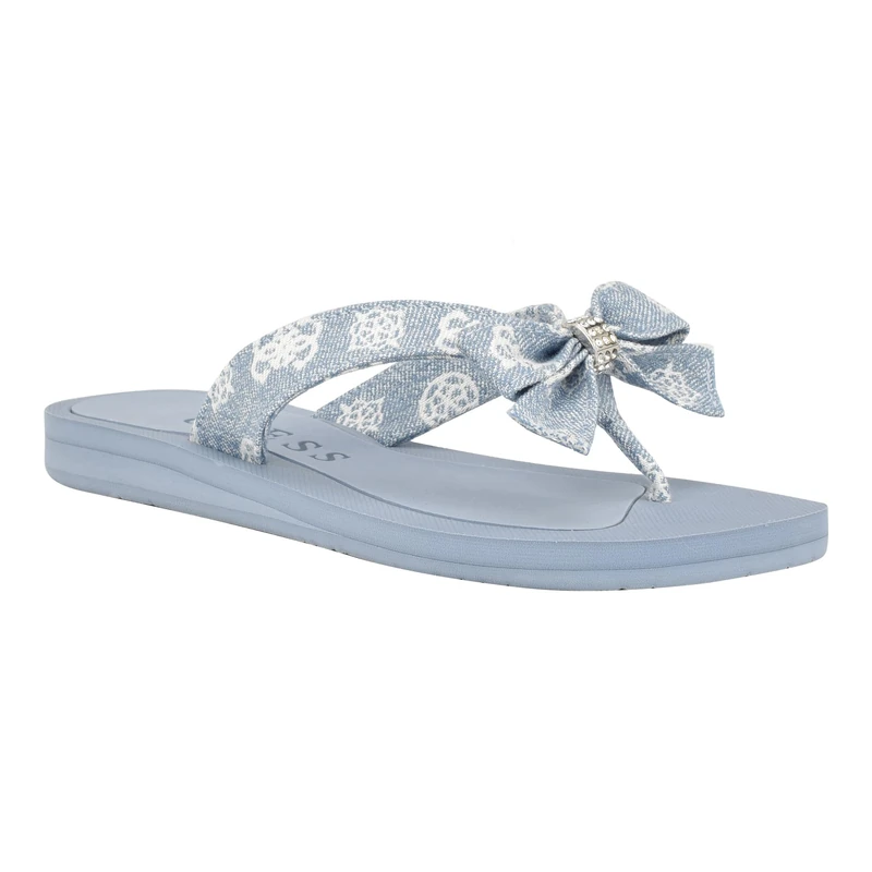 GUESS Women's Tuta Flip-Flop, Light Blue Star Multi, 5.5 UK - Image 1