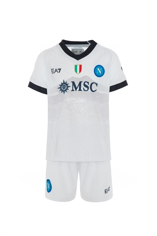 SSC NAPOLI Season 23/24 Infant Away Race Set, Junior Unisex Child, White, 12 Months
