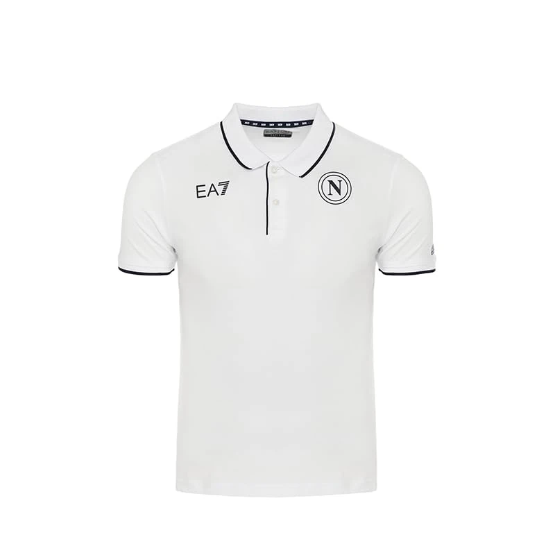 SSC NAPOLI 23/24 Junior Polo Shirt for Children and Boys White