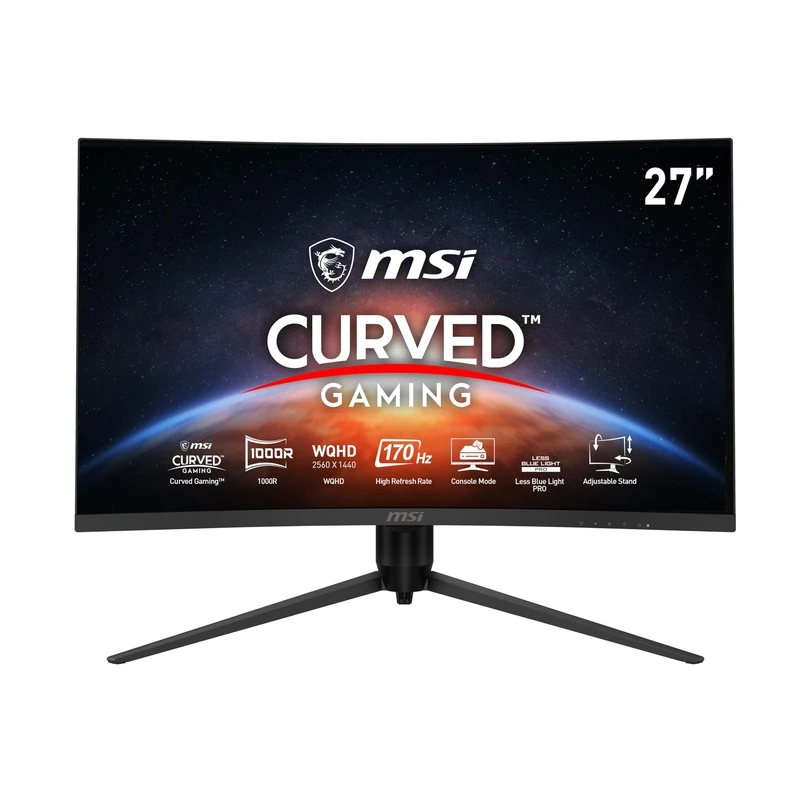 MSI G271CQP E2 écran plat de PC 68,6 cm (27") 2560 x 1440 pixels Wide Quad HD LED Noir