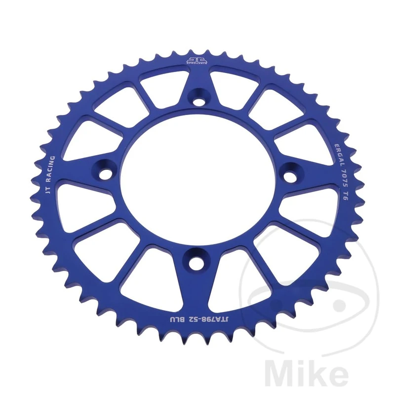 JT ALU-Kettenrad 52Z Teilung 428 Blue