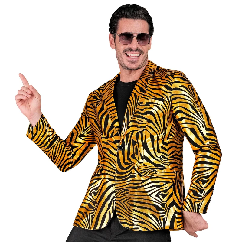 W WIDMANN MILANO Party Fashion - Party Fashion Jacket, Zebra Pattern, Suit Jacket, Animal Print, Animal Costume, Showmen, 80s, Disco Fever