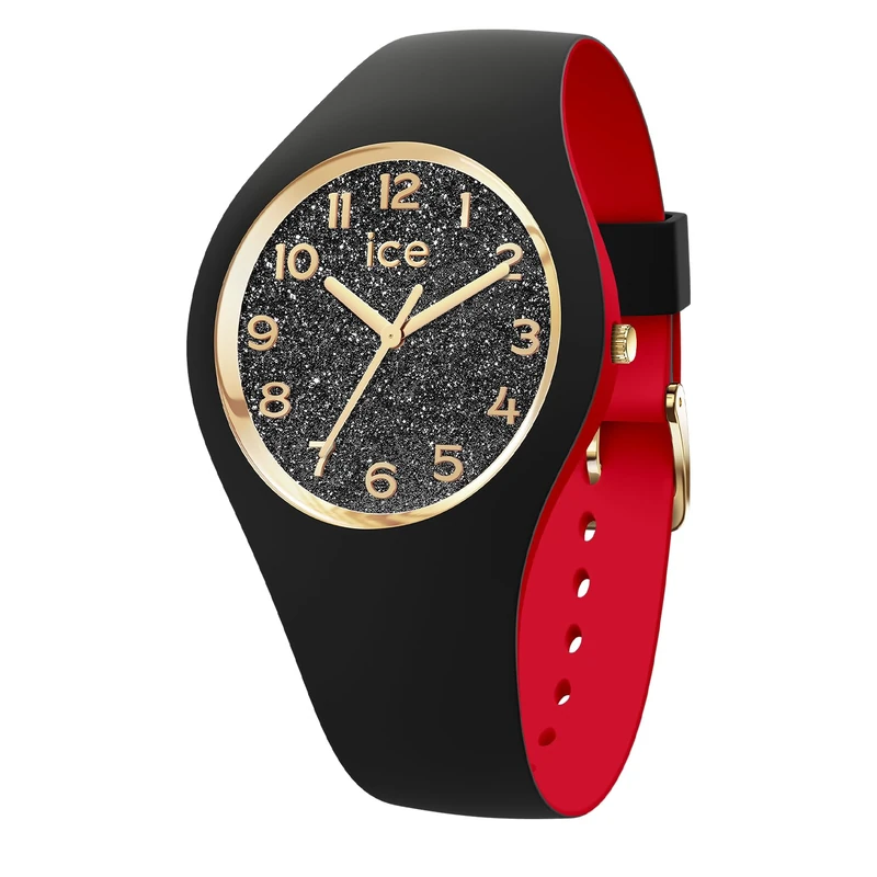 ICE-WATCH - ICE Loulou Black Glitter Chic - Women's Wristwatch with Plastic Strap - 022326 (Small)