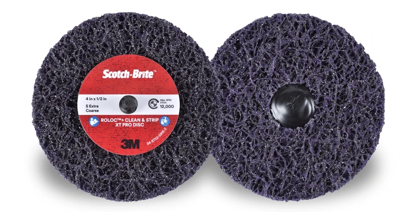 Scotch-Brite Roloc+ Clean and Strip XT Pro Disc XO-ZR, 125 mm x 13 mm x 6 mm, S XCRS, Purple