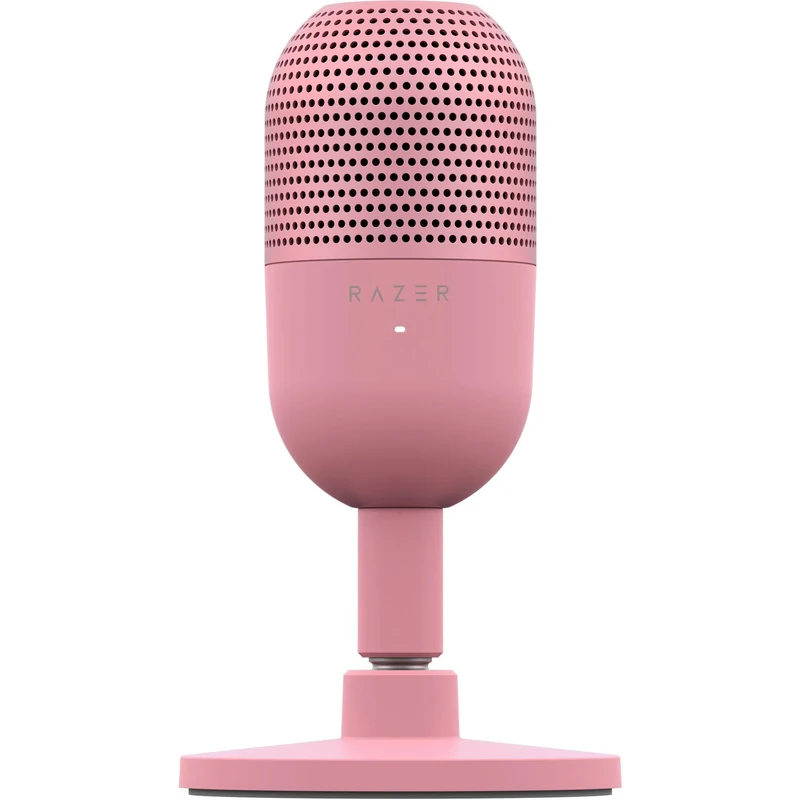 Razer Seiren V3 Mini - Ultra-compact USB Microphone (14 mm Condenser Mic, Supercardioid Pickup Pattern, Tap-to-Mute Sensor with LED Indicator, Built-in Shock Absorber, Plug-and-Play Design) Quartz