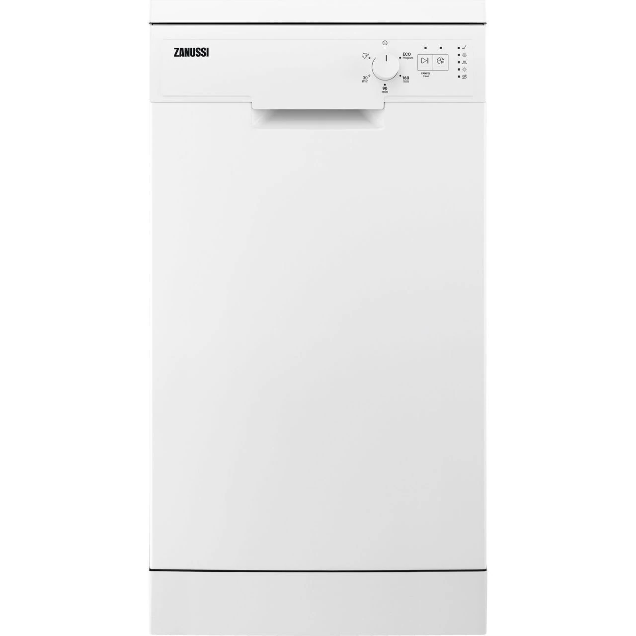Zanussi Series 20 Freestanding Slimline Dishwasher ZSFN121W3, 45cm, With AirDry Technology, 9 Place Settings, 5 Programmes, White