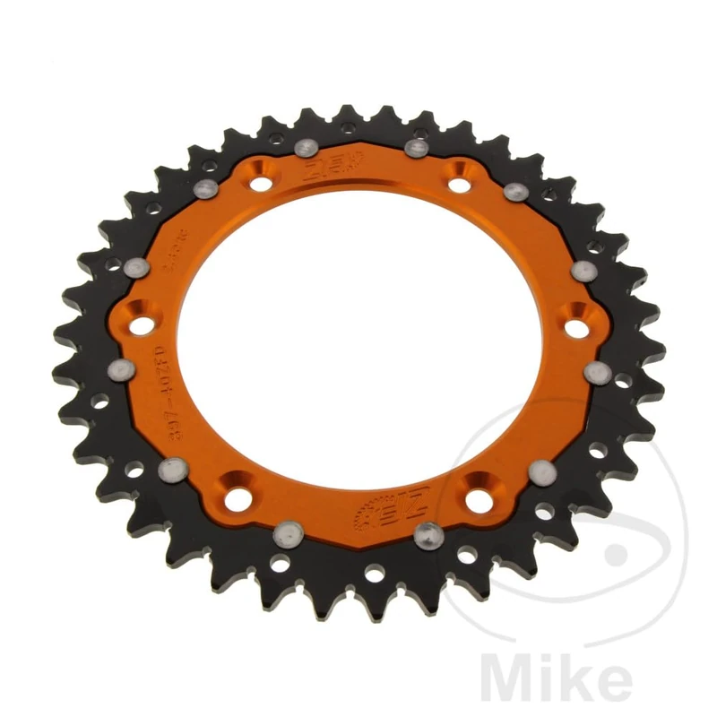 Couronne Bi-Matière 40 Dents PAS 520 orange - Image 1