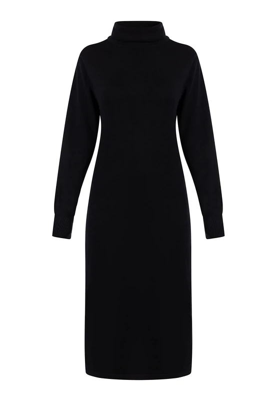 CARNEA Women's Knit Dress, Black, XS