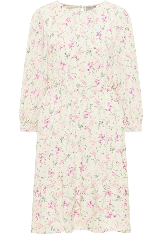 EMBELL Women's Floral Print Midi Dress, White Multi-Coloured, XL - Image 1
