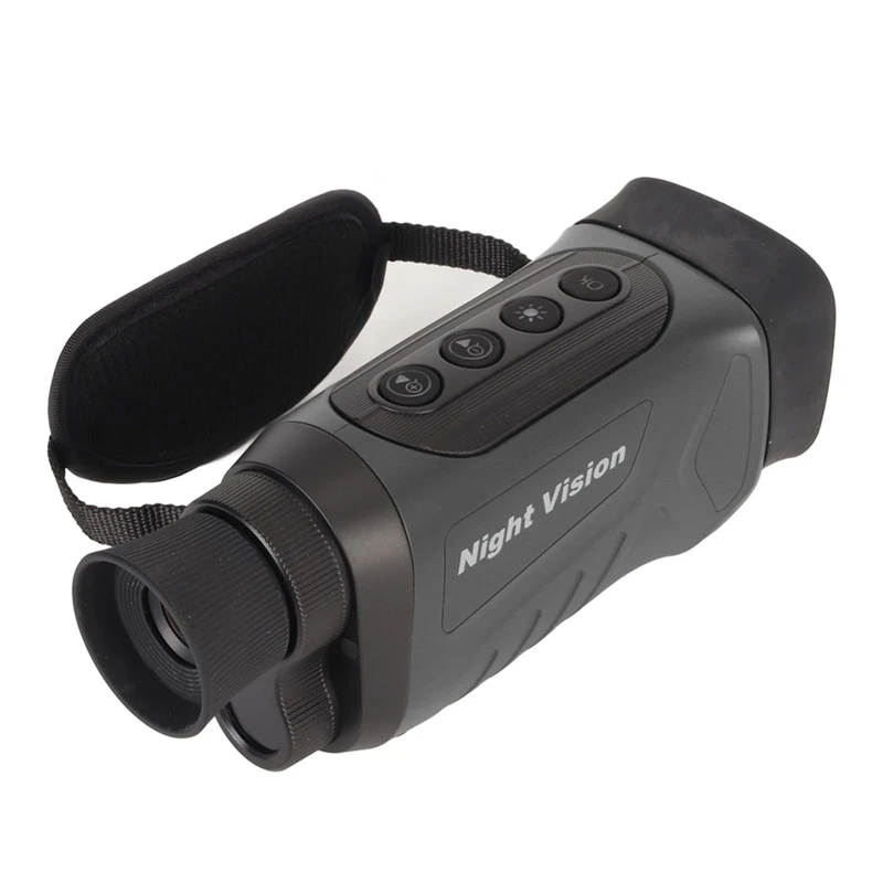 Monocular with 6x Optical Zoom, 8x Digital Zoom for Night Hunting, Camping, and Wildlife Tracking, 2.5K UHD Video Recording, 984ft Viewing Distance (Black) - Image 1
