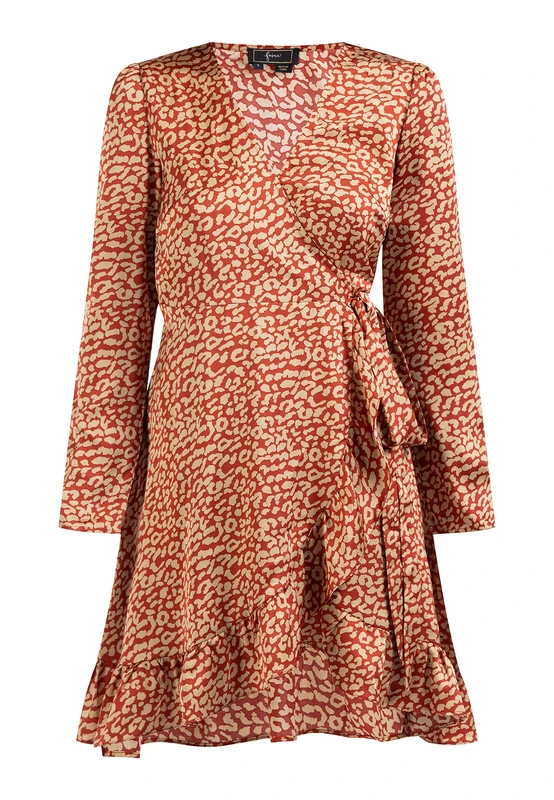 COBIE Women's wrap Dress, red, M