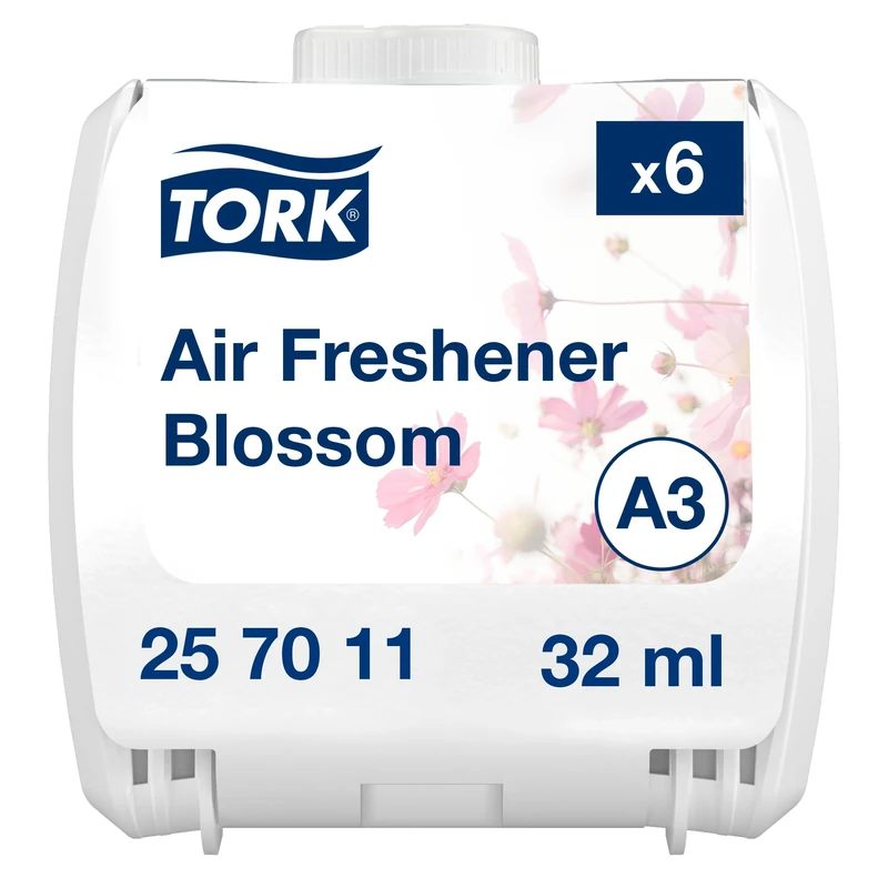 Tork Constant Air Freshener Refill Blossom A3, Odour Neutraliser, 6 Refills, 257011