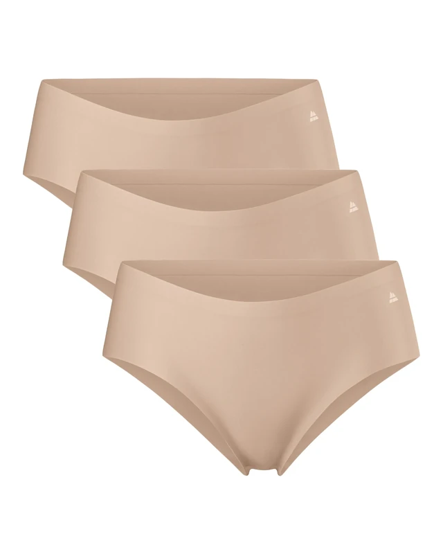 DANISH ENDURANCE Women's Invisible Hipster Panties - 3 Pack Beige S