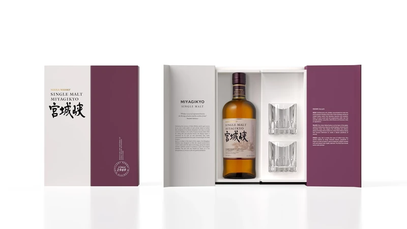 Miyagikyo Single Malt 2 Glass Set 70cl