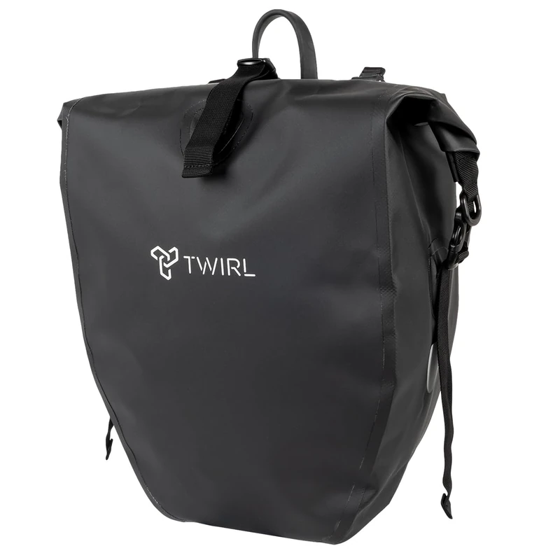 TWIRL Bicycle Bag, 22L, Black, PVC, Soft, Zipper Closure, Rubberised Handle, Shoulder Strap, Inner Pocket, Universal Fit, 56.5 x 30 x 15 cm