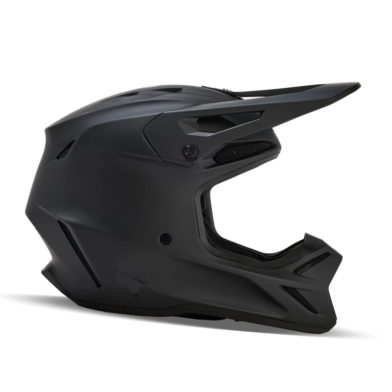 Fox Racing YTH V3 Solid Helmet - Youth Mips Technology, Lightweight Composite Fiberglass Shell, Internal Hydration System, Matte Black, Size: YS