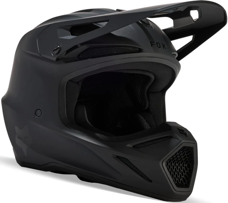 FOX V3 HELMET SOLID MATTE BLACK XS
