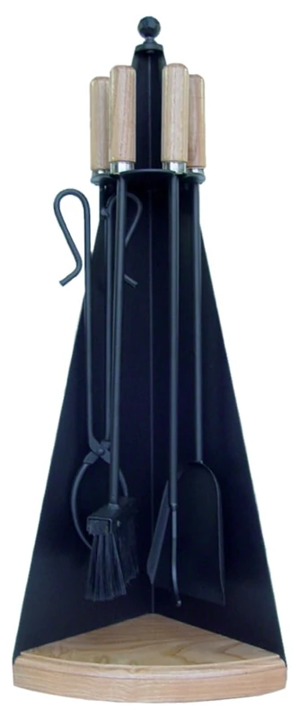 IMEX EL ZORRO 12020-N - Pyramid Fireplace Set 4 Pieces (Black) - Image 1