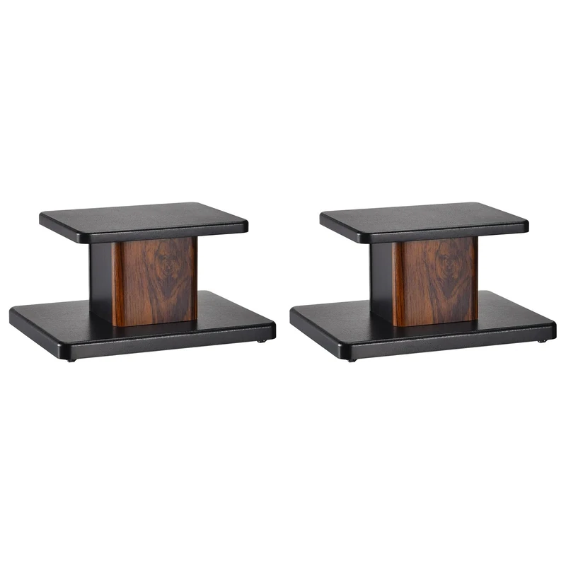 Sourcing Map Wood Speaker Stands, 2 Pack 5.9 Inch (15cm) Universal Hollowed Stands Enhanced Audio Listening for Home Theaters