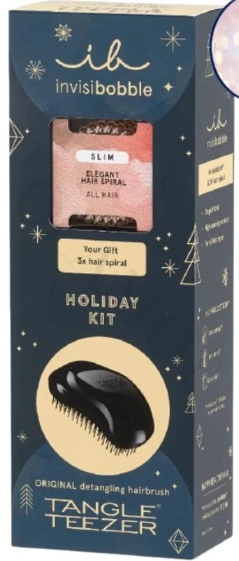 Ib-Tt Classic Beauty Set - Incluye Un Tangle Teezer Original Panther Black Y Un Invisibobble Slim Bronze Me Pretty Health & Personal Care