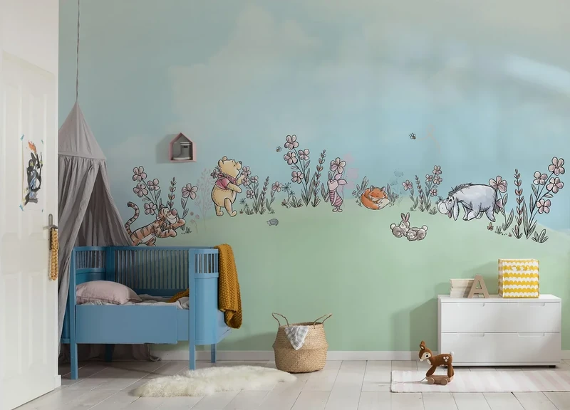 Komar Disney Non-Woven Photo Wallpaper Winnie The Pooh Curious Minds Size 400 x 250 cm Children's Wallpaper Children's Wallpaper