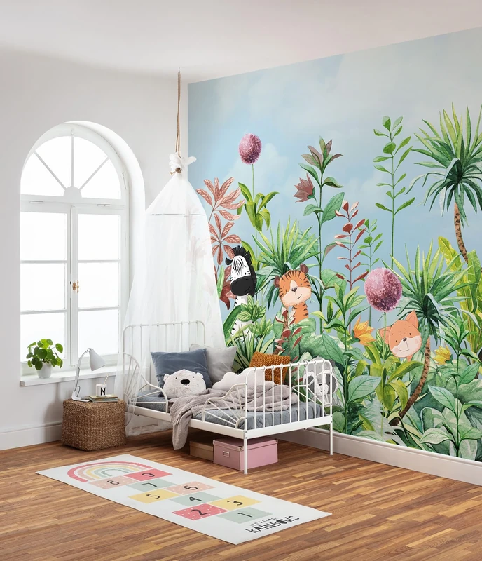 Komar Non-Woven Photo Wallpaper First Day of School Size 300 x 250 cm Children's Bedroom Wallpaper Children's Wallpaper