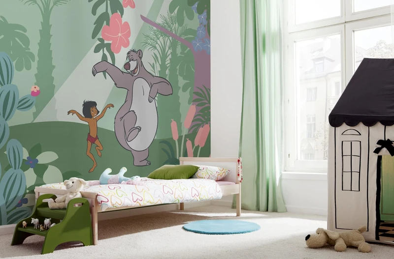 Komar Disney Jungle Book Just Kidding Non-Woven Photo Wallpaper Size 300 x 250 cm Children's Bedroom Wallpaper