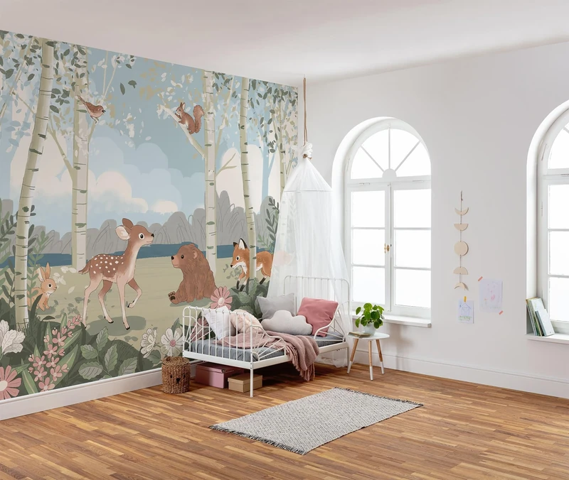 Non-Woven Photo Wallpaper - Today's Story - Size 300 x 250 cm - Children's Bedroom Wallpaper