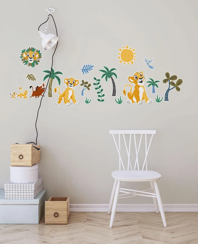 Disney Wall Sticker Lion King Faraway Oasis Size 50 x 70 cm 2 Sheets Children's Room Wall Sticker Wall Sticker
