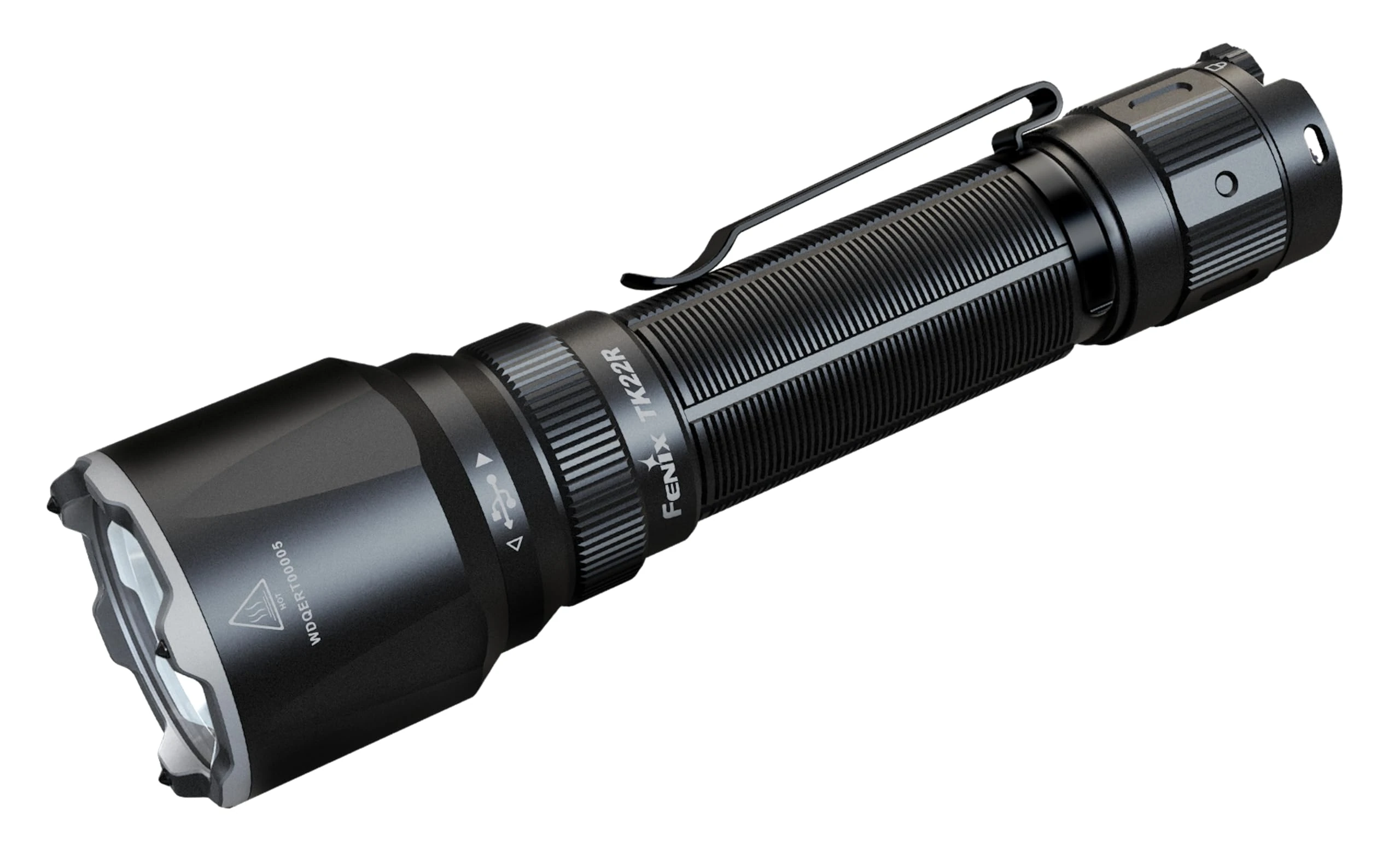 fenix TK22R, Rechargeable Tactical Ultra Bright Long Range Torch | 3200 lumens | 480m | 50 Hrs Max | 21700 Battery Powered | IP68, Black