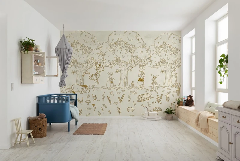 Komar Disney Non-Woven Photo Wallpaper Winnie The Pooh Outdoors Size 400 x 250 cm Children's Bedroom Wallpaper Children's Wallpaper