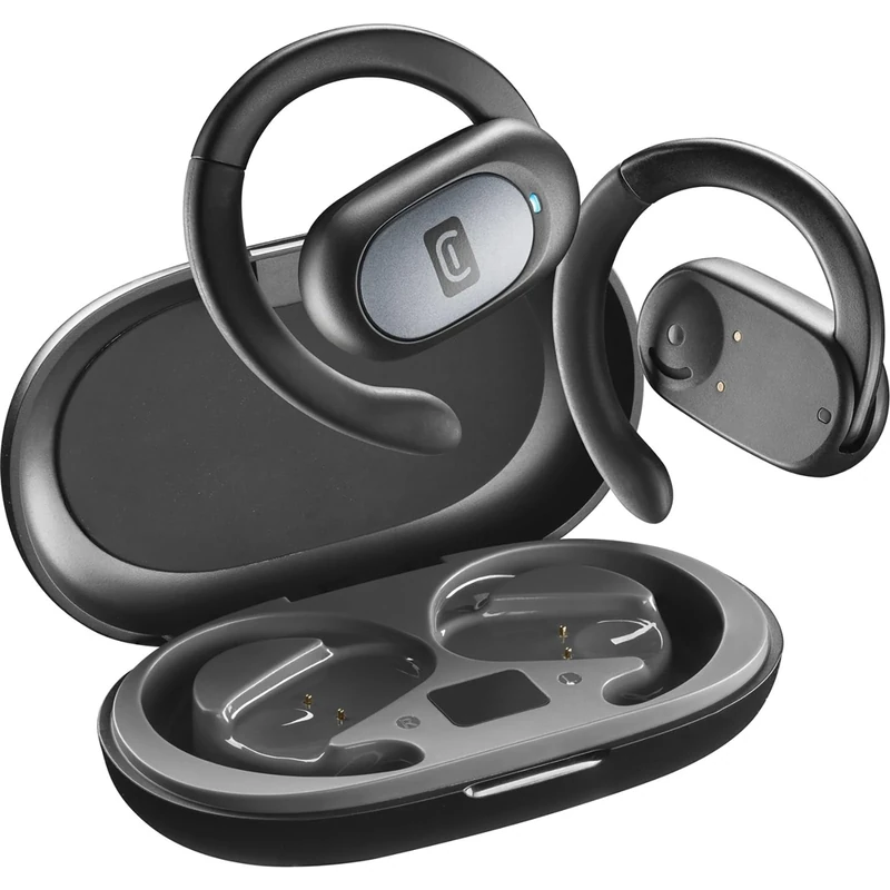 cellularline - Open Ear Bluetooth Headset - 54 Hours Playtime - IPX5 Certified - Adjustable Headband - Black - Image 1