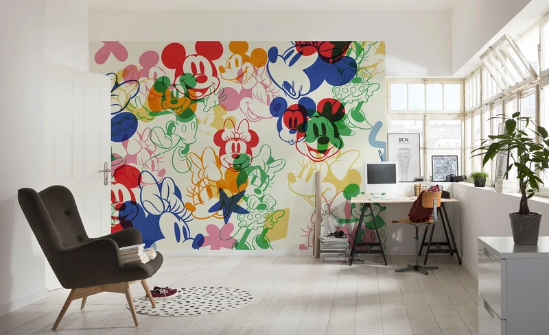 Komar Disney Non-Woven Photo Wallpaper - Mickey and Minnie Mix - Size 400 x 250 cm - Children's Wallpaper
