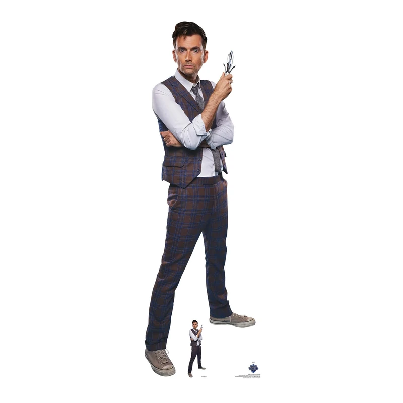 Star Cutouts SC4497 Doctor Who Fourteenth Doctor David Tennant Lifesize Cardboard Cutout – Anniversary Era Display for Hardcore Fans