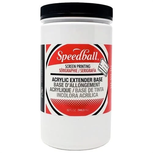 Speedball 32oz Acrylic Extender Base, Art Screen Printing Pouring Medium, Create More Transparent Colour Contrast, Mix with Acrylic Inks, Liquid Mediums for Artists Art and Craft Kit