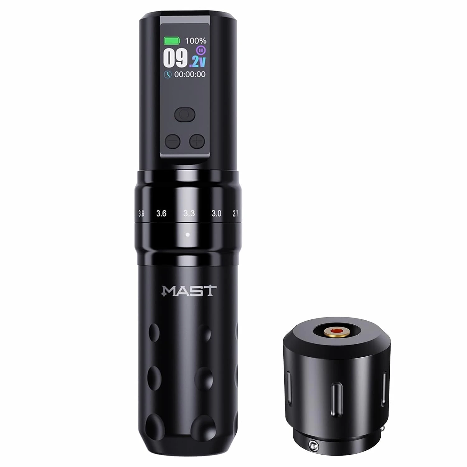 Mast Fold2 Pro Wireless Tattoo Machine Pen Rotary Tattoo Gun 7 Strokes Length 2000mAh Battery Powerful Motor by Mcore Smart Display Screen for Pro Artists