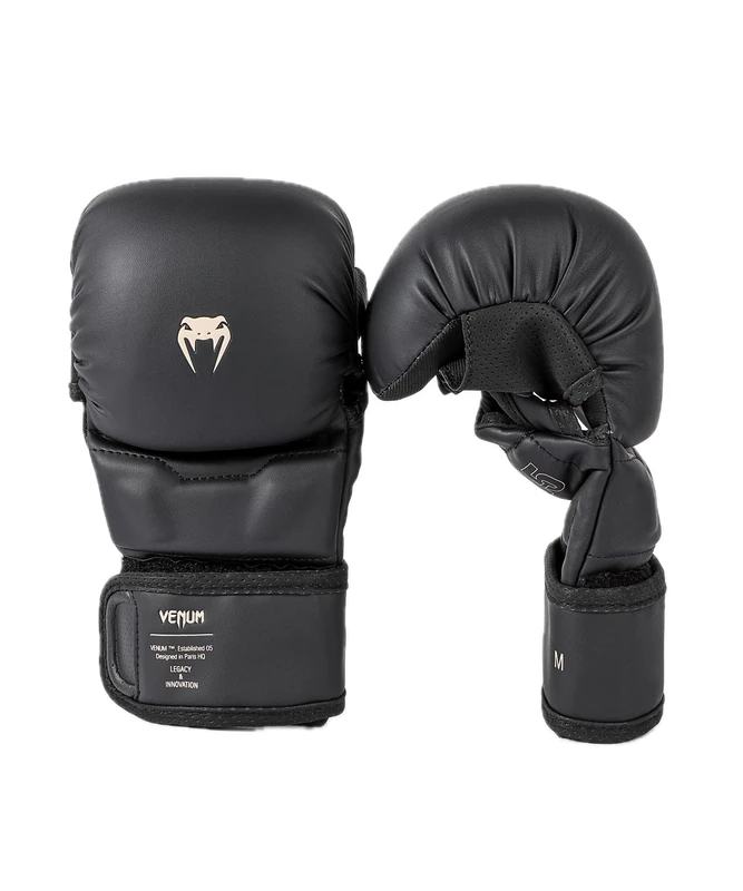 Venum, Impact Evo Sparring MMA Gloves, Unisex Adult, M, Black - Image 1