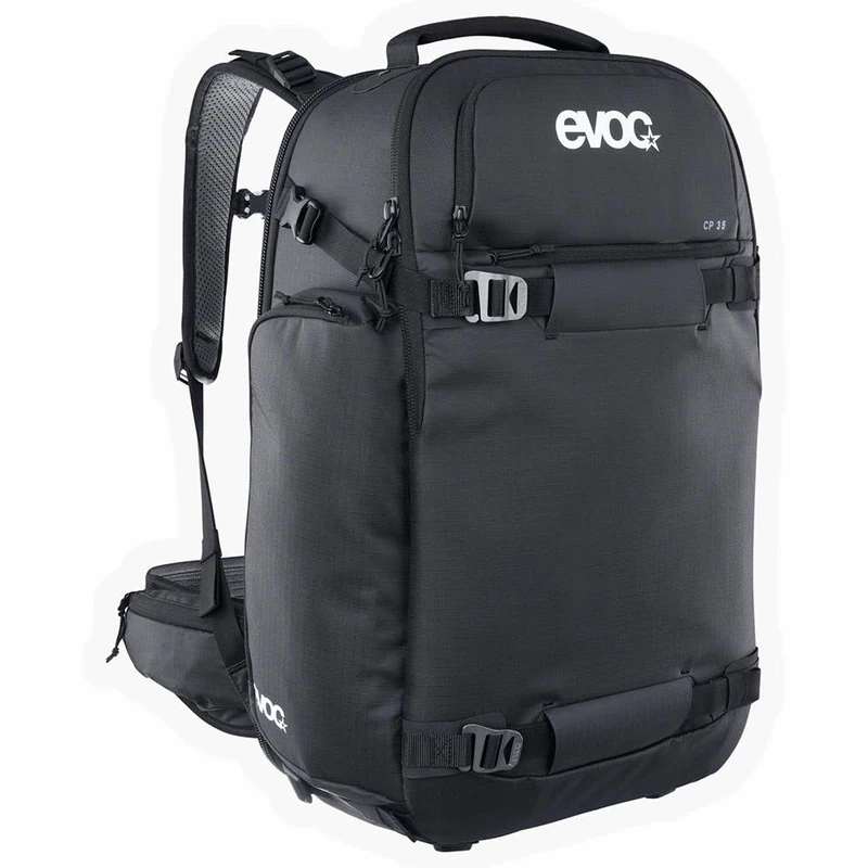 EVOC CP 35 sports rucksack, ideal photo bag (adjustable hip belt, compartments for small items, avalanche equipment, breathable material, dimensions: 19 x 55 x 34 cm, volume: 35 l), black